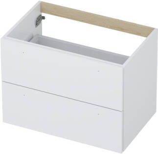 INK Onderkast 2 laden met grepen gelakt 70 cm x 45 cm x 52 cm Hoogglans wit 1101106