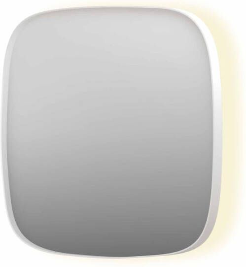 INK Spiegel SP30 80x4x80 cm incl. Indirect LED-Verlichting Rondom en Spiegelverwarming Mat Wit