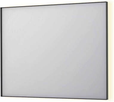 INK Spiegel SP32 100x4x80 cm Incl. Indirect LED-Verlichting Rondom en Spiegelverwarming Geborsteld Metal Black