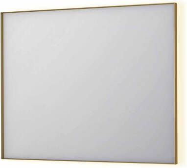 INK Spiegel SP32 100x4x80 cm Incl. Indirect LED-Verlichting Rondom en Spiegelverwarming Geborsteld Mat Goud