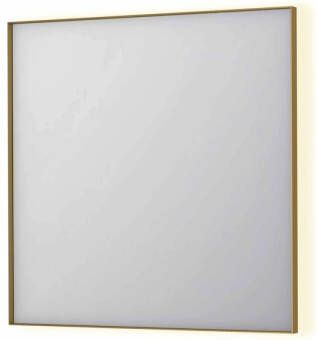 INK Spiegel SP32 80x4x80 cm Incl. Indirect LED-Verlichting Rondom en Spiegelverwarming Geborsteld Mat Goud