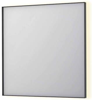 INK Spiegel SP32 80x4x80 cm Incl. Indirect LED-Verlichting Rondom en Spiegelverwarming Geborsteld Metal Black