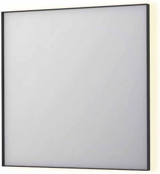 INK Spiegel SP32 80x4x80 cm Incl. Indirect LED-Verlichting Rondom en Spiegelverwarming Mat Zwart