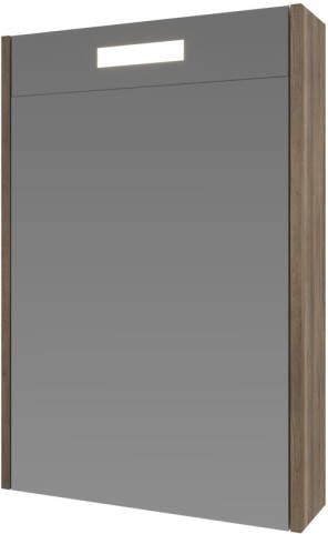 INK Spiegelkast Proline Premium Met Houten Deur Geïntrigeerd LED Verlichting 50x14x60 cm Scotch Oak