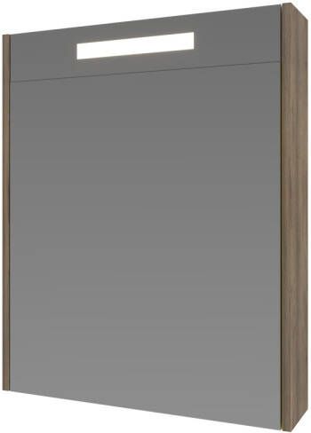 INK Spiegelkast Proline Premium Met Houten Deur Geïntrigeerd LED Verlichting 60x14x60 cm Scotch Oak