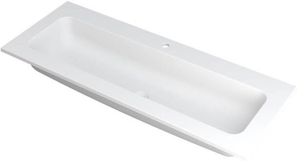 INK Wastafel Faktor polystone centraal met 1 kraangat 120 cm x 45 cm x 1 5 cm Mat wit 3407221