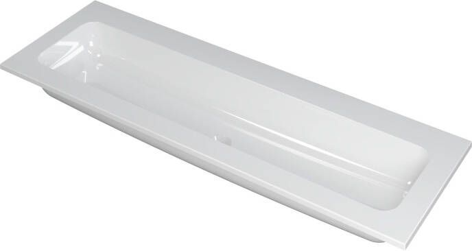 INK Wastafel Faktor polystone centraal zonder kraangat 140 cm x 45 cm x 1 5 cm Glans wit 3407030
