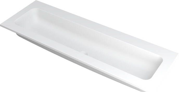 INK Wastafel Faktor polystone centraal zonder kraangat 140 cm x 45 cm x 1 5 cm Mat wit 3407230