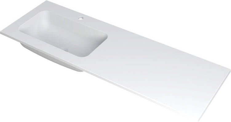 INK Wastafel Faktor polystone l s met 1 kraangat 140 cm x 45 cm x 1 5 cm Mat wit 3407235