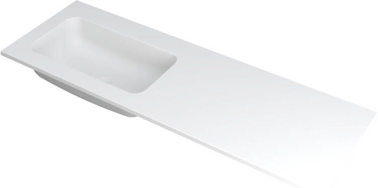 INK Wastafel Faktor polystone l s zonder kraangat 140 cm x 45 cm x 1 5 cm Mat wit 3407234