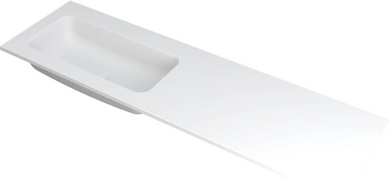 INK Wastafel Faktor polystone l s zonder kraangat 160 cm x 45 cm x 1 5 cm Mat wit 3407244