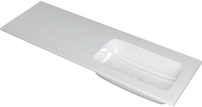 INK Wastafel Faktor polystone rechts zonder kraangat 140 cm x 45 cm x 1 5 cm Glans wit 3407037
