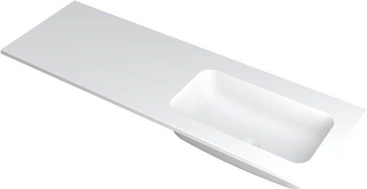INK Wastafel Faktor polystone rechts zonder kraangat 140 cm x 45 cm x 1 5 cm Mat wit 3407237