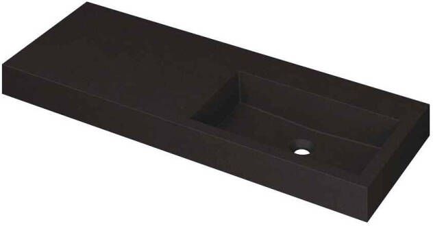 INK Wastafel Momento 1200x450x90 mm Quartz zwart 3421248