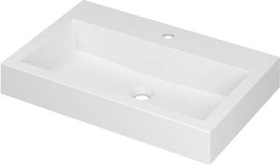 INK Wastafel Momento Polystone met 1 kraangat 70 cm x 45 cm x 9 cm Mat wit 3421311