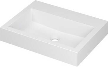 INK Wastafel Momento Polystone zonder kraangat 60 cm x 45 cm x 9 cm Mat wit 3421300