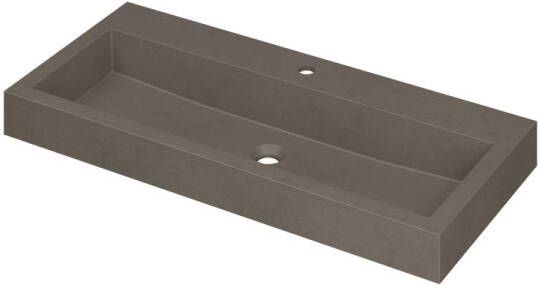 INK Wastafel Momento Quartz met 1 kraangat 100 cm x 45 cm x 9 cm Quartz beton 3421431
