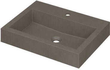 INK Wastafel Momento Quartz met 1 kraangat 60 cm x 45 cm x 9 cm Quartz beton 3421401