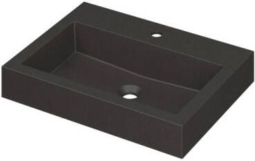 INK Wastafel Momento Quartz met 1 kraangat 60 cm x 45 cm x 9 cm Quartz zwart 3421201