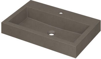 INK Wastafel Momento Quartz met 1 kraangat 70 cm x 45 cm x 9 cm Quartz beton 3421411