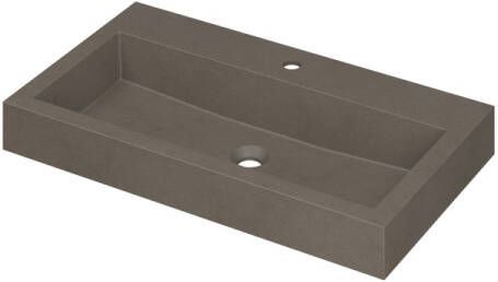 INK Wastafel Momento Quartz met 1 kraangat 80 cm x 45 cm x 9 cm Quartz beton 3421416