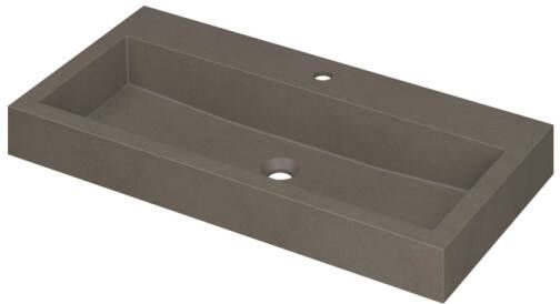 INK Wastafel Momento Quartz met 1 kraangat 90 cm x 45 cm x 9 cm Quartz beton 3421421