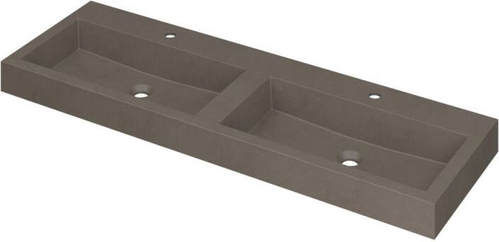INK Wastafel Momento Quartz met 2 kraangaten 140 cm x 45 cm x 9 cm Quartz beton 3421451