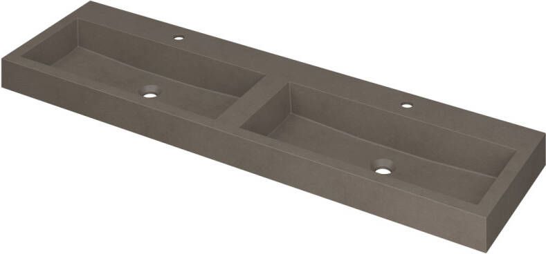 INK Wastafel Momento Quartz met 2 kraangaten 160 cm x 45 cm x 9 cm Quartz beton 3421461