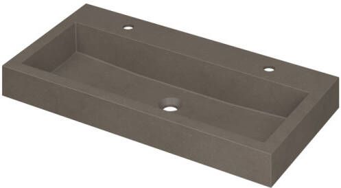 INK Wastafel Momento Quartz met 2 kraangaten 90 cm x 45 cm x 9 cm Quartz beton 3421422