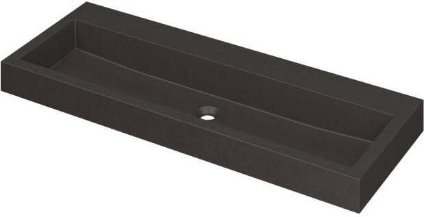 INK Wastafel Momento Quartz zonder kraangat 120 cm x 45 cm x 9 cm Quartz zwart 3421240
