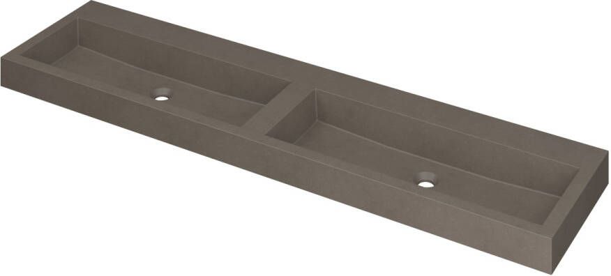 INK Wastafel Momento Quartz zonder kraangat 180 cm x 45 cm x 9 cm Quartz beton 3421470