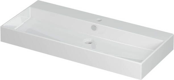 INK Wastafel Unlimited Porselein met 1 kraangat 100 cm x 45 cm x 11 cm Glans wit 0202071