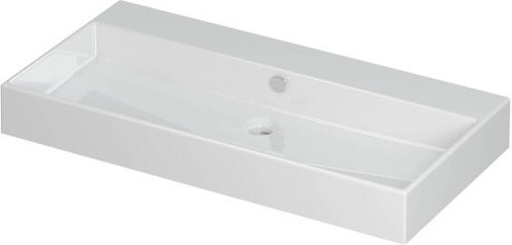 INK Wastafel Unlimited Porselein zonder kraangat 90 cm x 45 cm x 11 cm Glans wit 0202041