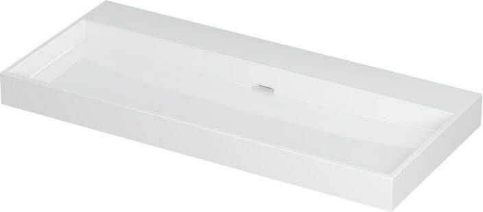INK Wastafel Urban Porselein zonder kraangat 100 cm x 45 cm x 8 cm Glans wit 0201041