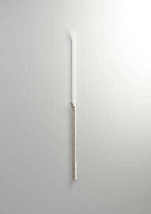 Instamat Elektrische Radiator Stick ARC Handdoekwarmer 170 cm 34W Gepolijst Aluminium Soft Wit