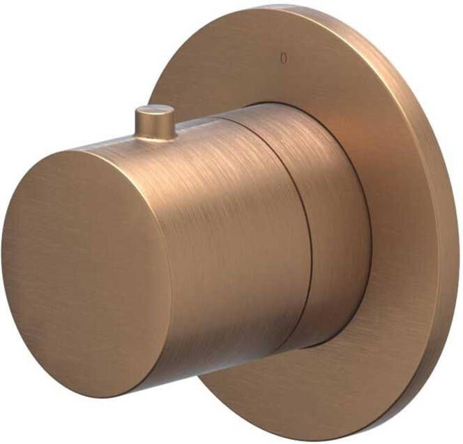 Ivy Bond Afbouwdeel voor douchekraan doorstroom stopkraan symmetry rond rozet Geborsteld mat koper PVD 6202605