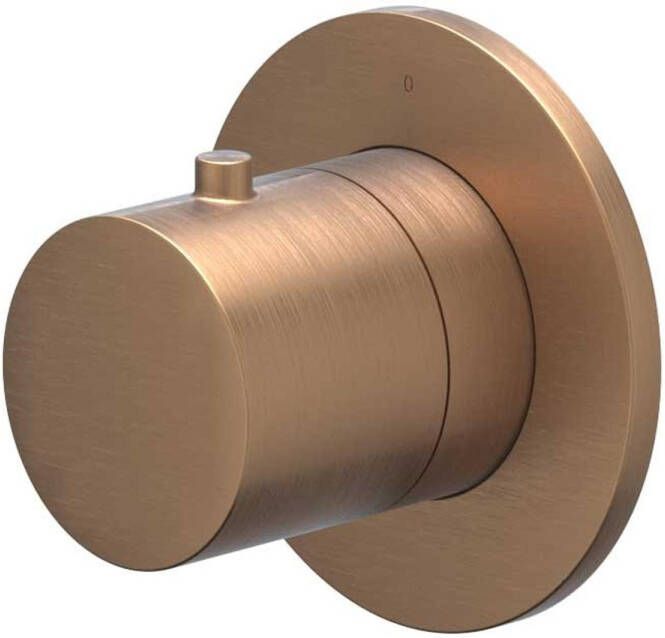 Ivy Bond Afbouwdeel voor inbouw douchemengkraan stopkraan symmetry rond rozet Geborsteld mat koper PVD 6202575