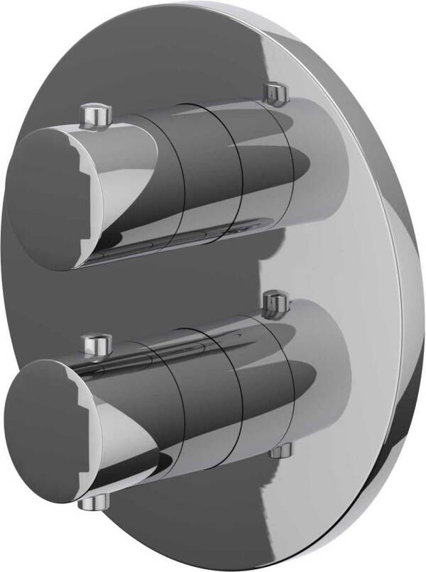 IVY Afbouwdeel Bond Inbouwthermostaat 1 Stopkraan Met Rond Rozet Chroom