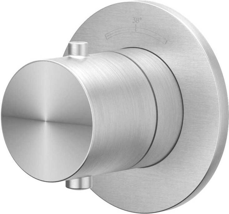 IVY ConcordAfbouwdeel voor Inbouwthermostaat Symmetry rond rozet RVS316 geborsteld 6201211