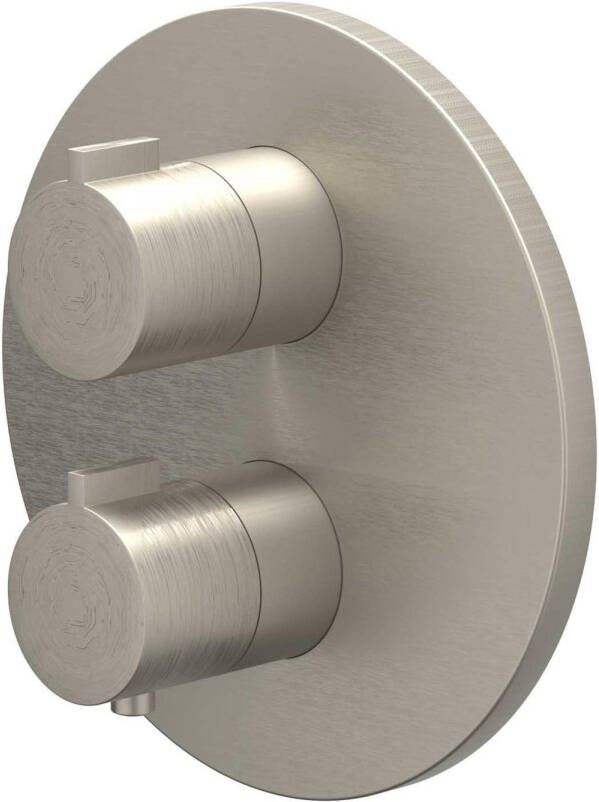 IVY Pact Afbouwdeel voor Inbouwthermostaat 1 stopkraan rond rozet Geborsteld nickel PVD 6202253