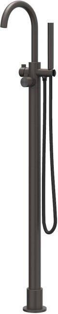 IVY Tribe Badmengkraan Vrijstaand draaibare uitloop 150cm Doucheslang Staafhanddouche RVS316 geborsteld carbon black PVD 6303114