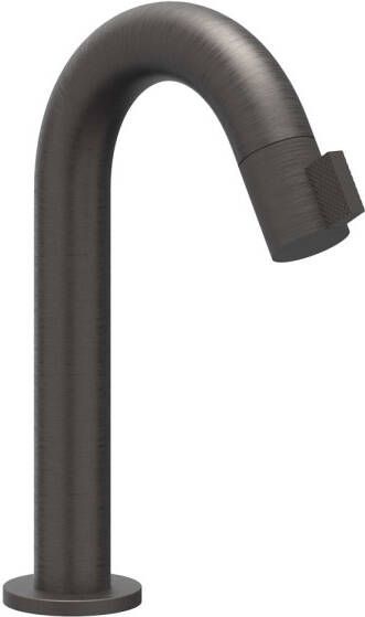 IVY Fonteinkraan Tribe Opbouw Gebogen Model S Met Schuimstraalmond Geborsteld Carbon Black PVD