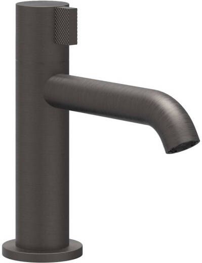 IVY Fonteinkraan Tribe Opbouw Model S Met Schuimstraalmond Geborsteld Carbon Black PVD
