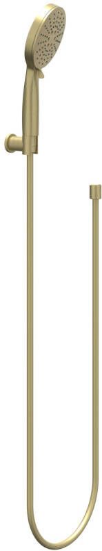 Ivy Handdoucheset verstelbaar 3 standen met verstelbare wandsteun doucheslang 150cm staafmodel 120 cm Geborsteld mat goud PVD 6901114
