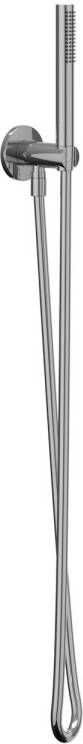 IVY Handdoucheset Set Bestaande Uit Doucheslang 150 cm Wandhouder Met Uitlaat En Handdouche Satin Spray Chroom