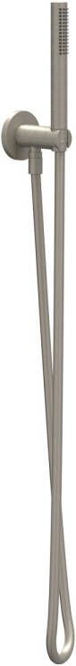 IVY Handdoucheset Set Bestaande Uit Doucheslang 150 cm Wandhouder Met Uitlaat En Handdouche Satin Spray Geborsteld Nickel PVD