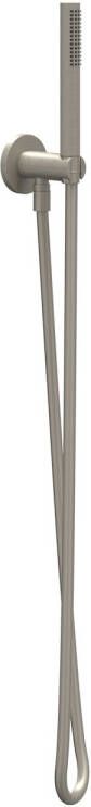 IVY Handdoucheset Set Bestaande Uit Doucheslang 150 cm Wandhouder Met Uitlaat En Staafhanddouche Geborsteld Nickel PVD