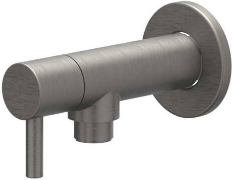 IVY Hoekstopkraan 1 2" 3 8 Geborsteld metal black PVD 6901906