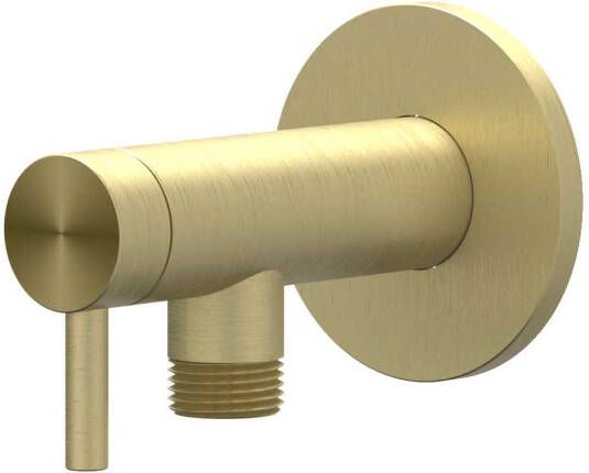 IVY Hoekstopkraan 1 2" 3 8 RVS316 geborsteld mat goud PVD 6901912