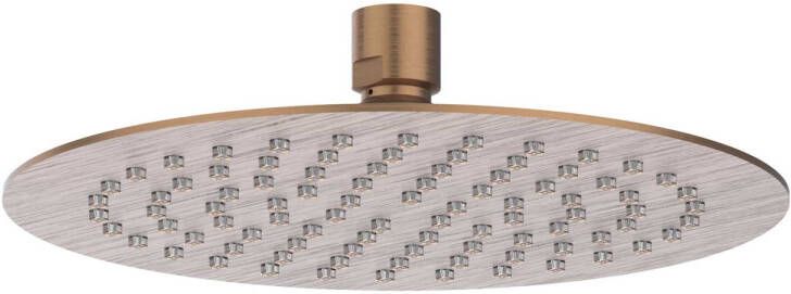 IVY Bond losse Slim hoofddouche met antikalk nozzles en Eco-air 20 cm geborsteld mat koper PVD